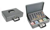 WEDO Coffret-caisse à monnaie Maxi, gris, en tôle d'acier   