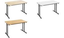 SODEMATUB Table pliante TPMU126HN, 1.200 x 600 mm, hêtre/noir