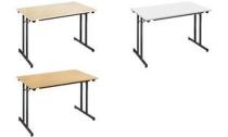 SODEMATUB Table pliante TPMU148EN, 1.400 x 800 mm, érable/noir