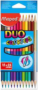 Maped Crayons de couleur COLOR'PEPS DUO triangulaires étui de 12