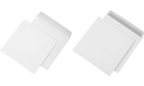 MAILmedia enveloppes blanches Zack & Klapp 220 x 220 mm sans fenêtre