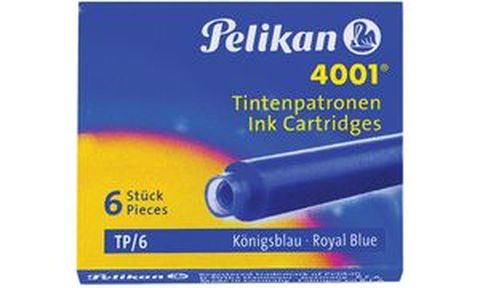 Pelikan cartouches d'encre 4001 TP/6 bleu royal