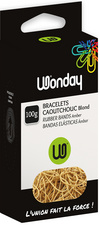 Wonday Bracelets caoutchouc nature 150 mm, carton de 100 g