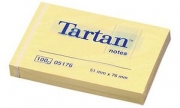 Tartan bloc-notes repositionnable, 38 x 51 mm, jaune clair