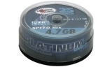 PLATINUM DVD+R 120 minutes, 4,7 Go, 16x, spindle de 10 DVD+R