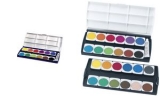 herlitz pastilles de gouaches ST24, 24 couleurs,en plastique