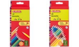 Herlitz crayons de couleur triangulaires, �tui carton de 12