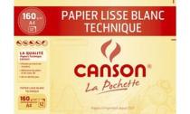 CANSON Papier lisse blanc Lavis technique A4