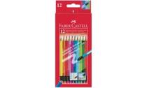 FABER-CASTELL Crayons couleur effaçables étui carton de 12