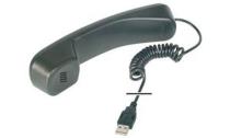 DIGITUS Combiné téléphonique USB, noir, Plug-and-Play