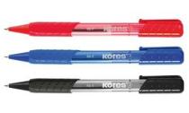 Kores stylo à bille rétractable jetable K-PEN K6, M bleu