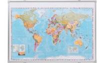 FRANKEN carte du monde fixable, (l)1.400 x (H)1.000 mm