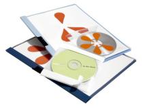 DURABLE pochettes autoadhésives pour CD/DVD FIX, en PP