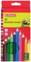 herlitz crayons de couleur Jumbo hexagonal étui carton de 10