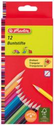 Herlitz crayons de couleur triangulaires étui carton de 12