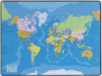 Esselte Sous-main en plastique Carte du monde