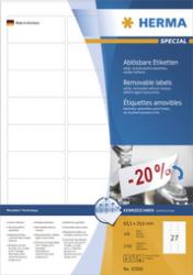 HERMA Étiquettes universelles blanches SPECIAL, 63,5 x 29,6 mm