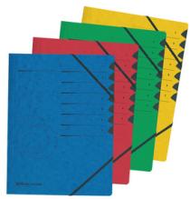 herlitz trieur easyorga, A4, carton, 7 compartiments, jaune