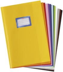 herlitz Protège-cahier format A4 gaufré (raphia) PP jaune