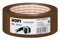 NOPI Ruban adhésif universel d'emballage, 38 mm x 66 m, marron