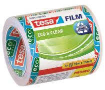 tesa Film Ruban adhésif Eco & Clear pack éco 15 mm x 10 m