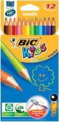 BIC KIDS Crayons de couleur Evolution ECOlutions, étui de 12