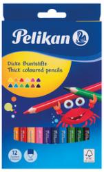 Pelikan Crayons de couleur épais étui carton de 12