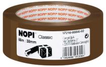 NOPI ruban adhésif d'emballage en PP, 50 mm x 66 m, marron