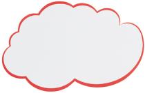 FRANKEN Carte nuage pour présentation 420 x 250 mm blanc