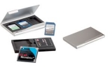 DURABLE cartes m�moire Memory Card Box, en argent m�tallis�