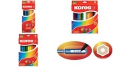 Kores crayons de couleur, �tui en carton de 24 +