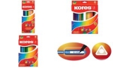 Kores crayons de couleur, �tui en carton de 24 +
