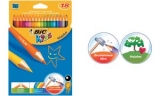 BIC KIDS crayons de couleur Evolution, �tui en carton de 18