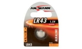 ANSMANN Pile bouton d'alcaline LR43, 1,5 volt (V12GA)