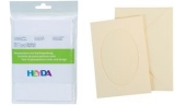 HEYDA Set de cartes de voeux, A6, d�coupe ovale, blanc