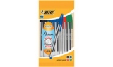 BIC Stylo � bille Cristal Medium, assorti, en sachet de 10