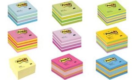 Mini Cube Post-It®, Ultra Couleurs, 51 mm x 51 mm, 400 Feuilles/Bloc, 1  Bloc/Paquet