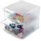 DEFLECTO Boîte de rangement Cube 2 casiers cristal