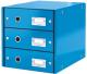 LEITZ Module de classement Click & Store WOW 3 tiroirs, bleu