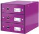 LEITZ Module de classement Click & Store WOW 3 tiroirs, violet